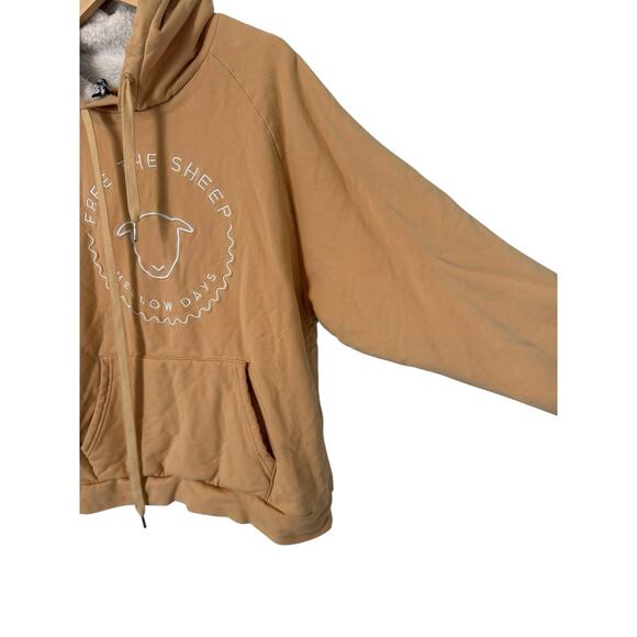 Free The Sheep Sky in You Hoodie‎ Fog Beige Tan Large Unisex Men Women MSRP $99 - Picture 10 of 12